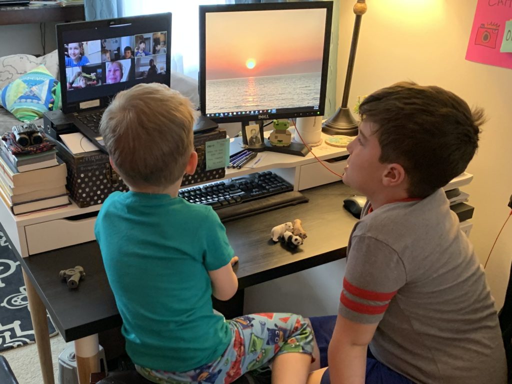 Kids Zoom RE events helped us stay connected from home