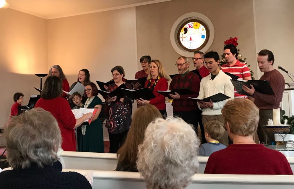Choir singing at All Music Service 2019
